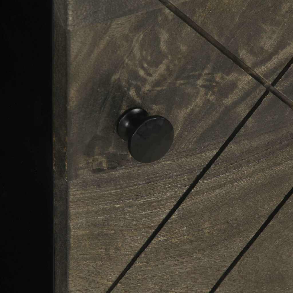 vidaXL Table basse Noir 80x50x40 cm Bois de manguier massif