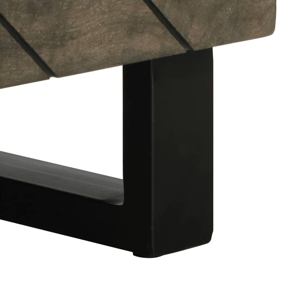 vidaXL Table basse Noir 80x50x40 cm Bois de manguier massif