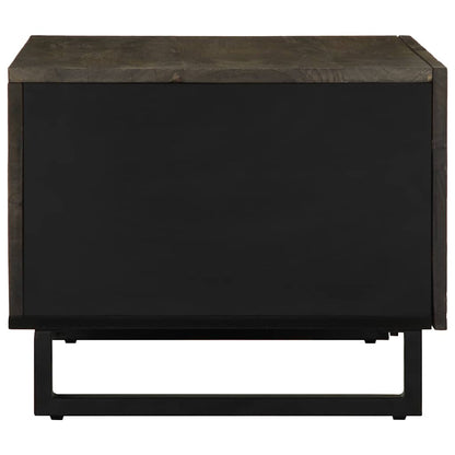 vidaXL Couchtisch Schwarz 80x50x40 cm Massivholz Mango