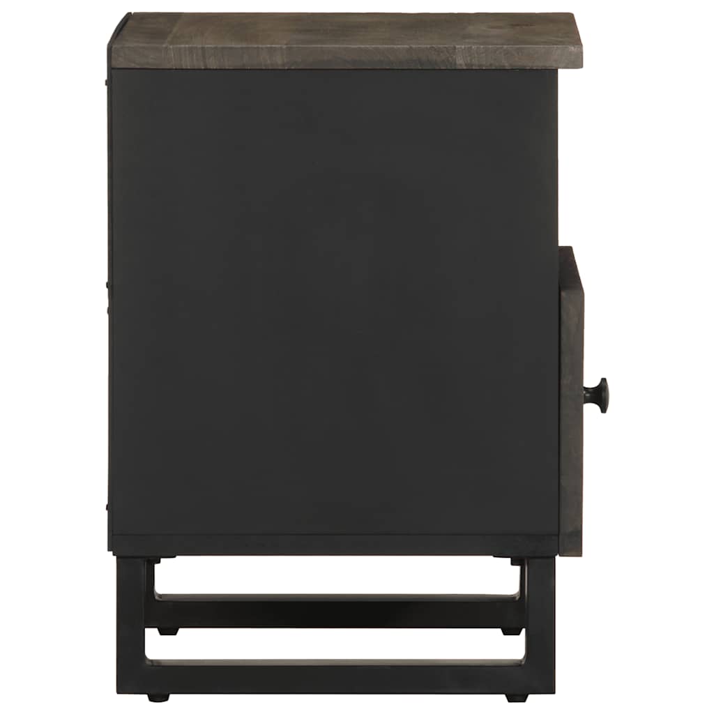 vidaXL Nachttische 2 Stk. Schwarz 40x33x46 cm Massivholz Mango