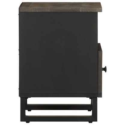 vidaXL Nachttische 2 Stk. Schwarz 40x33x46 cm Massivholz Mango