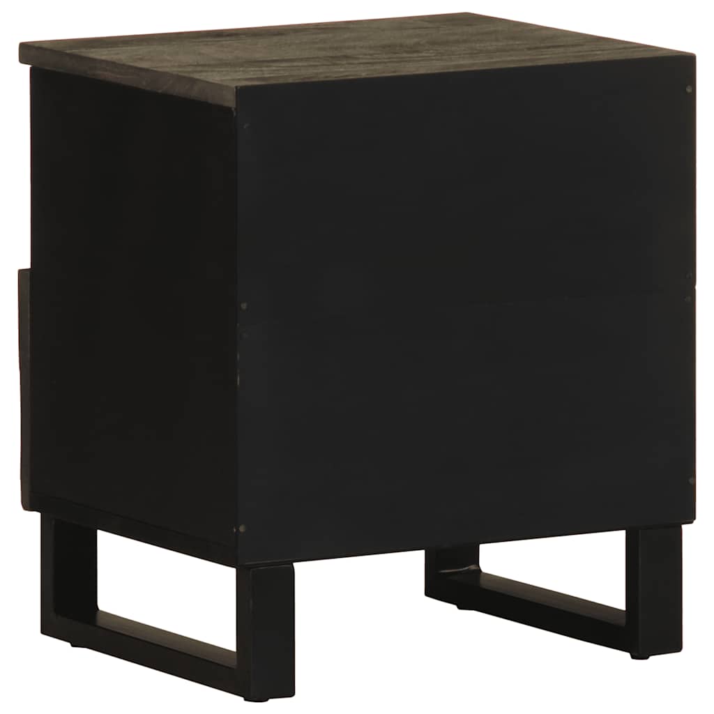 vidaXL Nachttische 2 Stk. Schwarz 40x33x46 cm Massivholz Mango