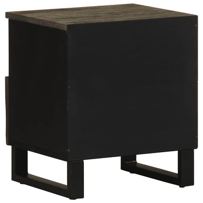 vidaXL Nachttische 2 Stk. Schwarz 40x33x46 cm Massivholz Mango