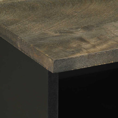 vidaXL Nachttische 2 Stk. Schwarz 40x33x46 cm Massivholz Mango