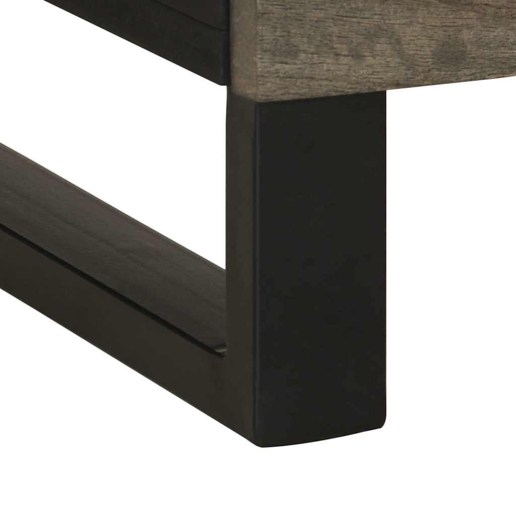 vidaXL Nachttisch Schwarz 50x33x62 cm Massivholz Mango