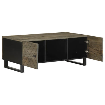 vidaXL Table basse noir 100x54x40 cm Bois de manguier massif