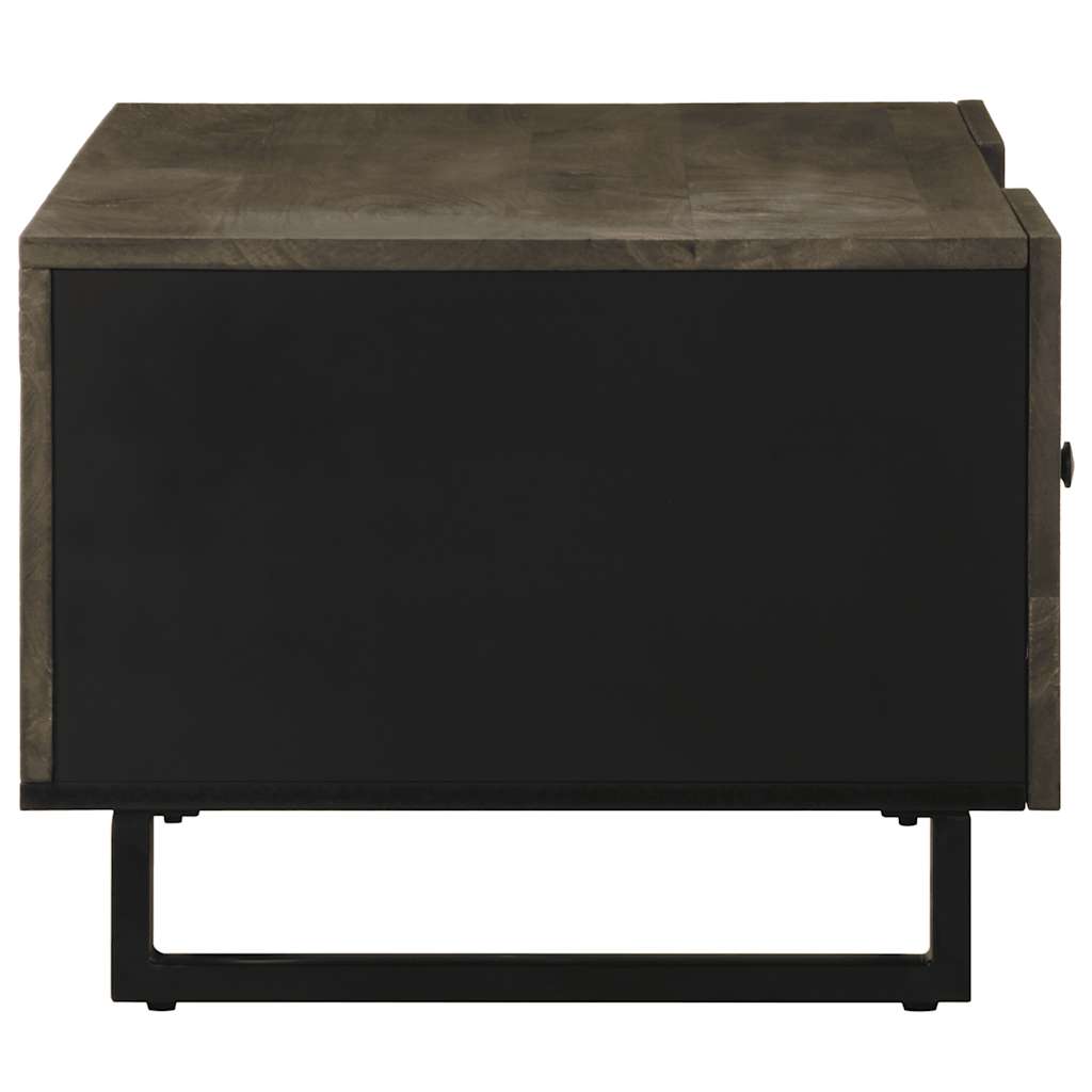 vidaXL Table basse noir 100x54x40 cm Bois de manguier massif