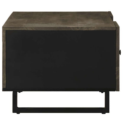 vidaXL Table basse noir 100x54x40 cm Bois de manguier massif