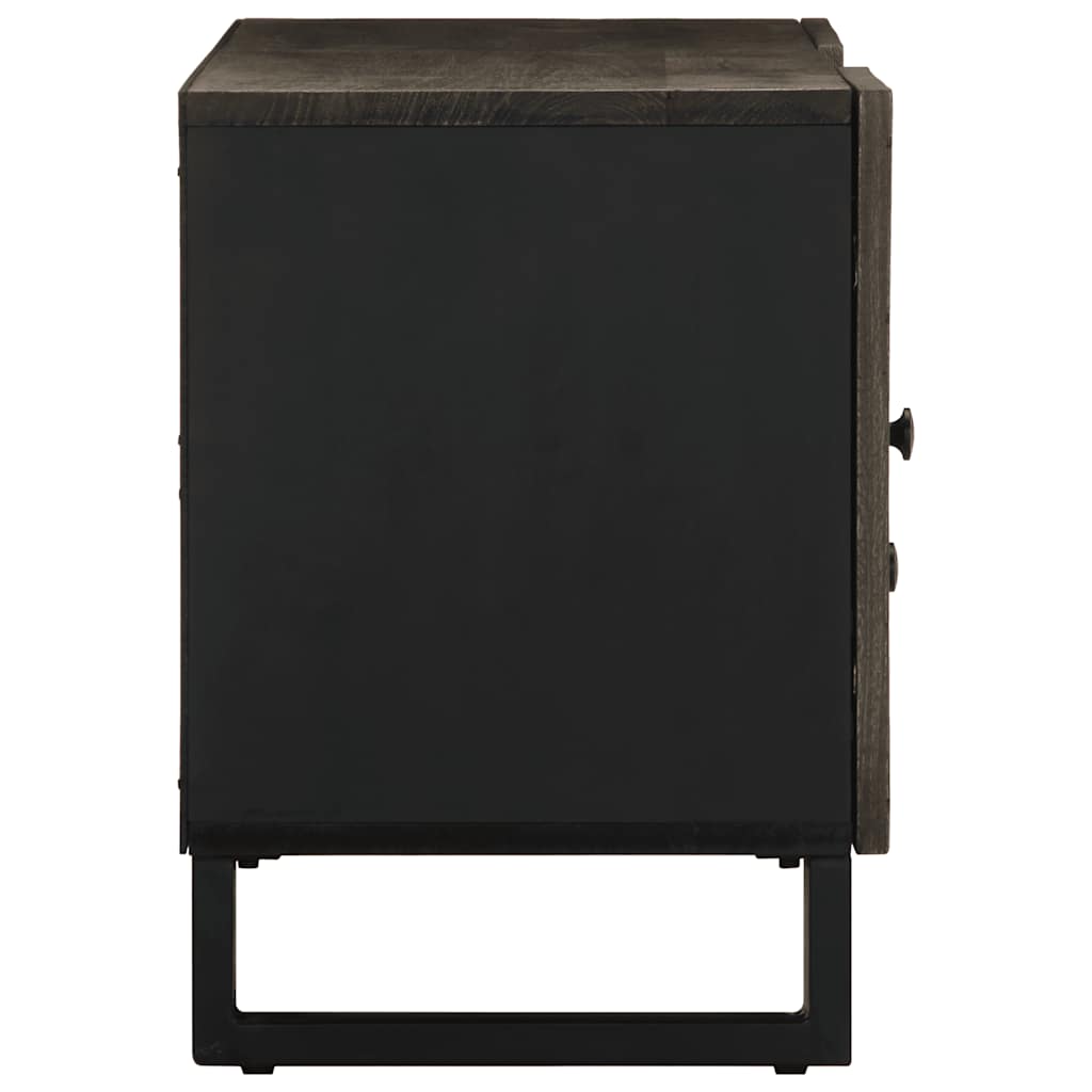 vidaXL TV-Schrank Schwarz 105x33x46 cm Massivholz Mango