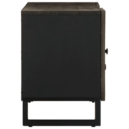vidaXL TV-Schrank Schwarz 105x33x46 cm Massivholz Mango