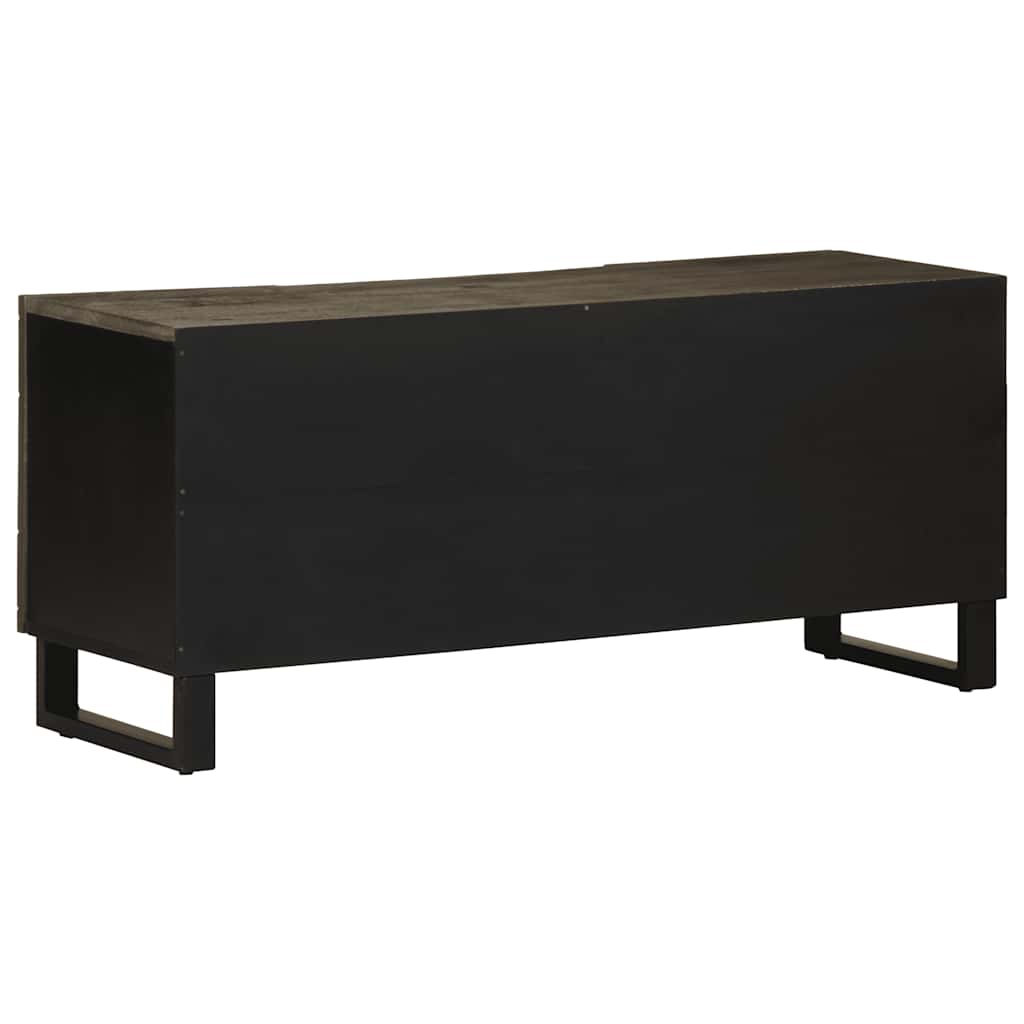 vidaXL TV-Schrank Schwarz 105x33x46 cm Massivholz Mango