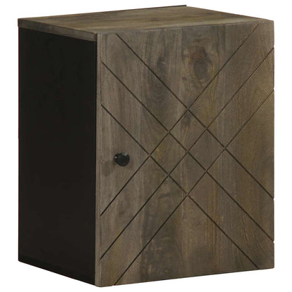 vidaXL Armoire murale de salle de bain noir 38x33x48 cm bois de manguier massif