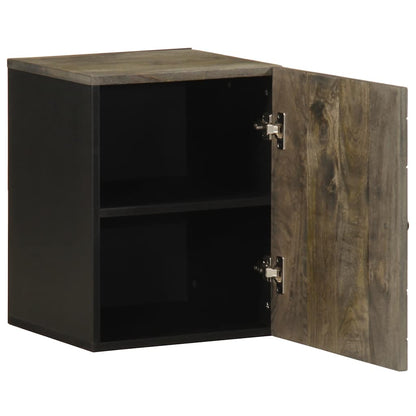 vidaXL Armoire murale de salle de bain noir 38x33x48 cm bois de manguier massif