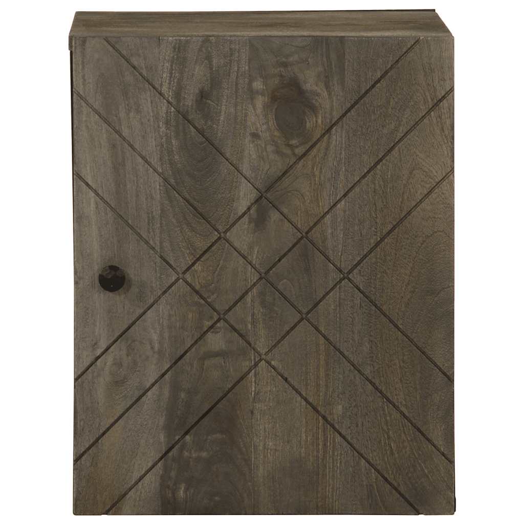 vidaXL Armoire murale de salle de bain noir 38x33x48 cm bois de manguier massif