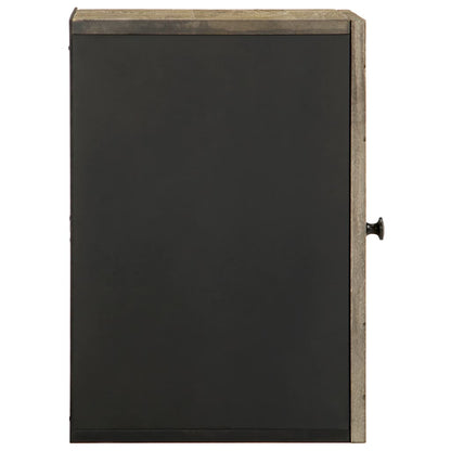 vidaXL Armoire murale de salle de bain noir 38x33x48 cm bois de manguier massif