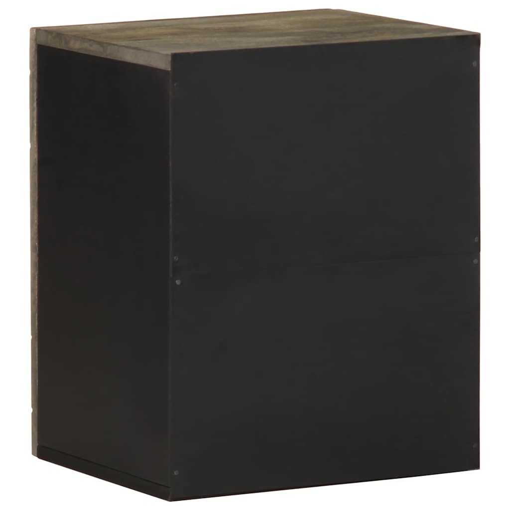 vidaXL Armoire murale de salle de bain noir 38x33x48 cm bois de manguier massif