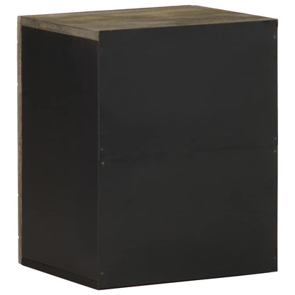 vidaXL Armoire murale de salle de bain noir 38x33x48 cm bois de manguier massif
