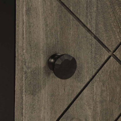 vidaXL Armoire murale de salle de bain noir 38x33x48 cm bois de manguier massif