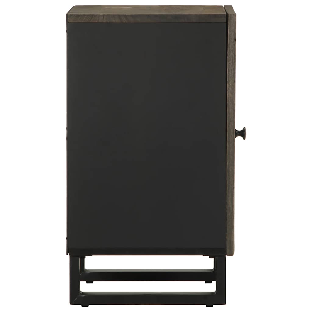 vidaXL Meuble de salle de bain noir 38x33x58 cm Bois de manguier massif