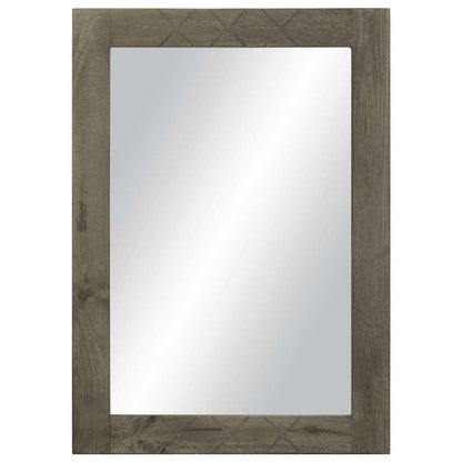 vidaXL Badspiegel Grau 50x3x70 cm Massivholz Mango