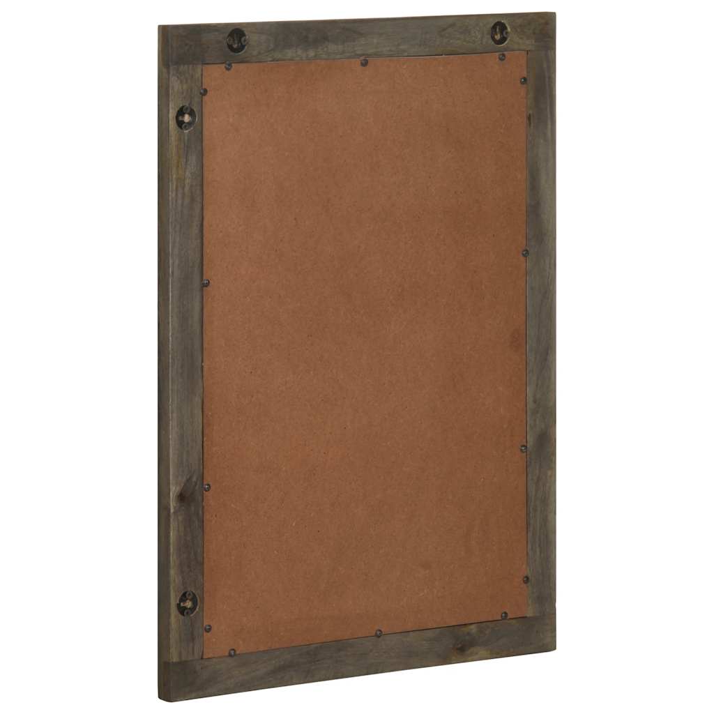 vidaXL Badspiegel Grau 50x3x70 cm Massivholz Mango