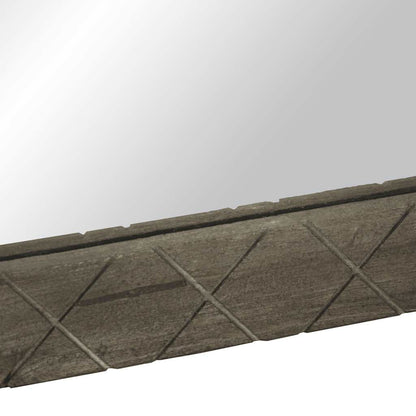vidaXL Badspiegel Grau 50x3x70 cm Massivholz Mango