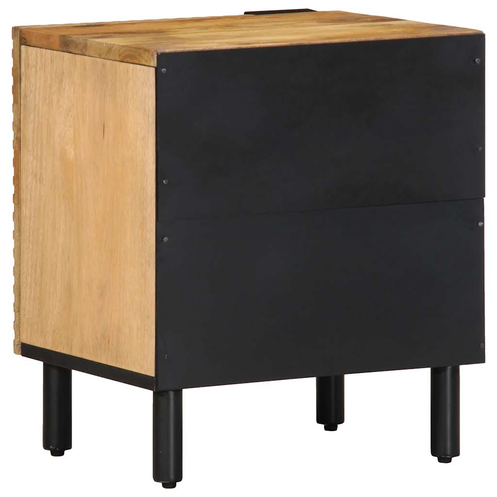vidaXL Nachttische 2 Stk. Braun 40x33x46 cm Massivholz Mango