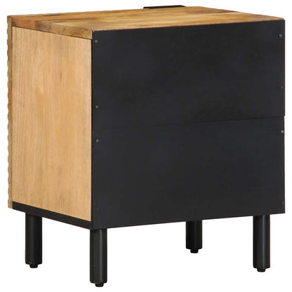 vidaXL Nachttische 2 Stk. Braun 40x33x46 cm Massivholz Mango