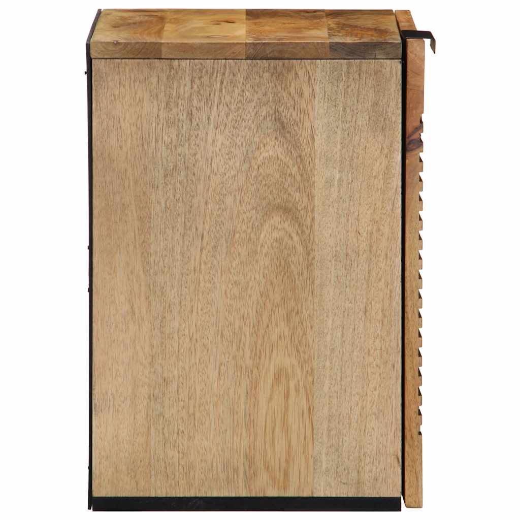 vidaXL Bad-Hängeschrank Braun 38x33,5x48 cm Massivholz Mango