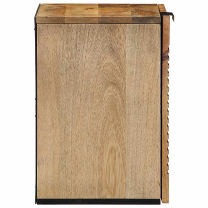 vidaXL Bad-Hängeschrank Braun 38x33,5x48 cm Massivholz Mango