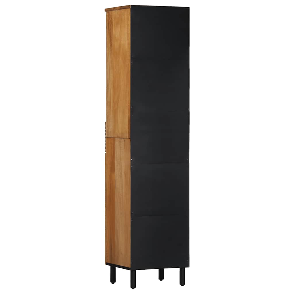 vidaXL Badschrank Braun 38x33x160 cm Massivholz Mango