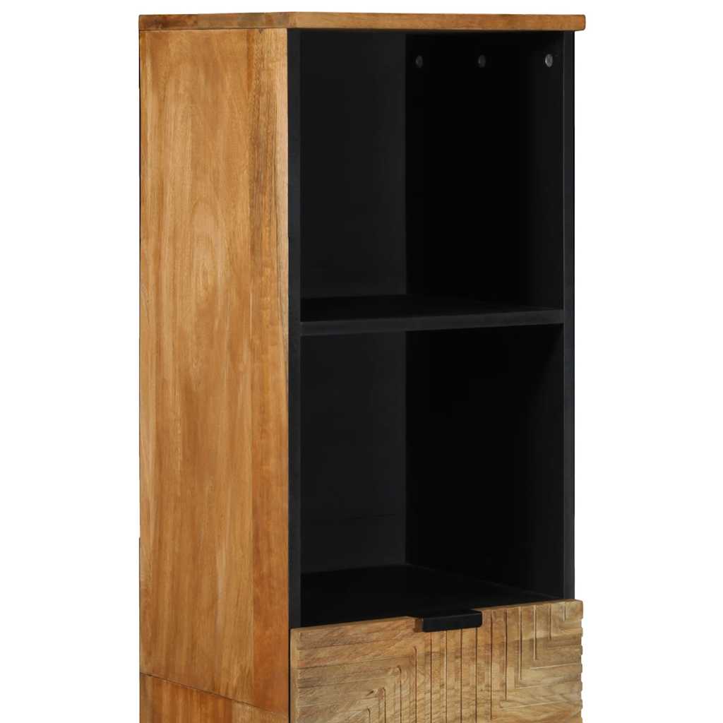 vidaXL Badschrank Braun 38x33x160 cm Massivholz Mango