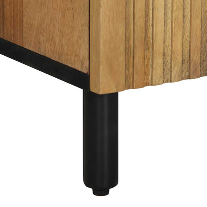 vidaXL Badschrank Braun 38x33x160 cm Massivholz Mango