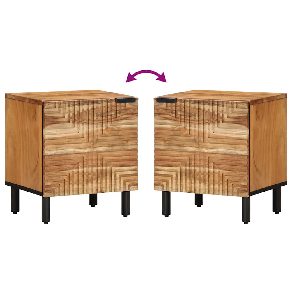 vidaXL Nachttisch 40x33x46 cm Massivholz Akazie