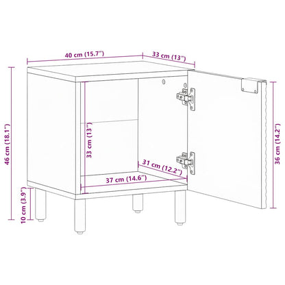 vidaXL Nachttische 2 Stk. 40x33x46 cm Massivholz Akazie