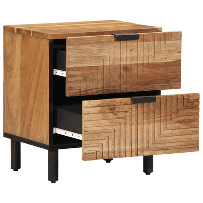 vidaXL Nachttische 2 Stk. 40x33x46 cm Massivholz Akazie