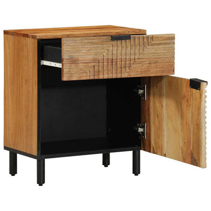 vidaXL Nachttisch Braun 50 x 33 x 60 cm Massivholz Akazie