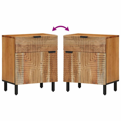 vidaXL Nachttisch Braun 50 x 33 x 60 cm Massivholz Akazie