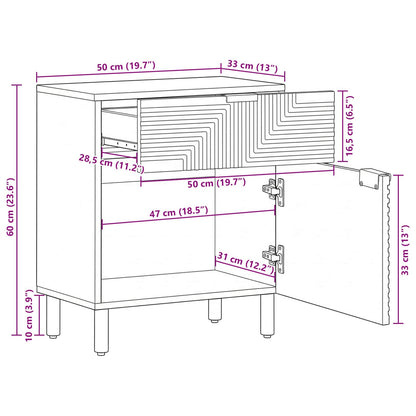 vidaXL Nachttisch Braun 50 x 33 x 60 cm Massivholz Akazie