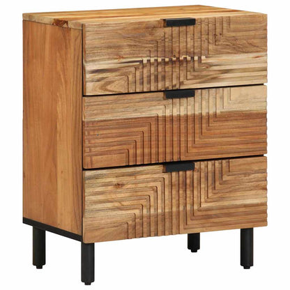 vidaXL Nachttisch Braun 50 x 33 x 62 cm Massivholz Akazie