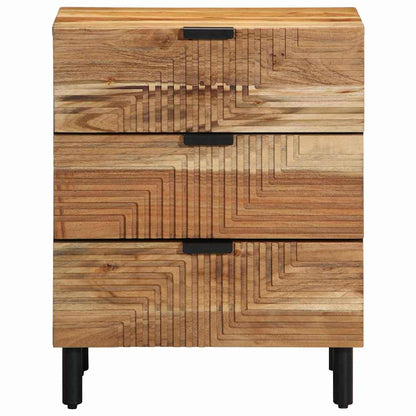 vidaXL Nachttisch Braun 50 x 33 x 62 cm Massivholz Akazie