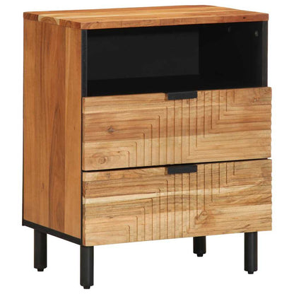 vidaXL Nachttisch Braun 50 x 33 x 62 cm Massivholz Akazie