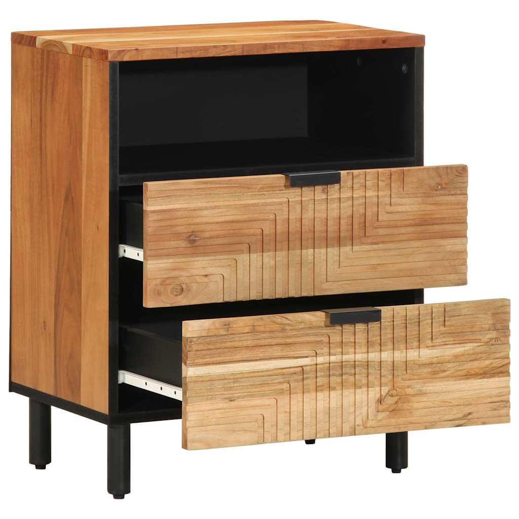 vidaXL Nachttisch Braun 50 x 33 x 62 cm Massivholz Akazie