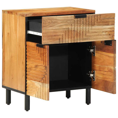 vidaXL Nachttisch Braun 50 x 33 x 60 cm Massivholz Akazie