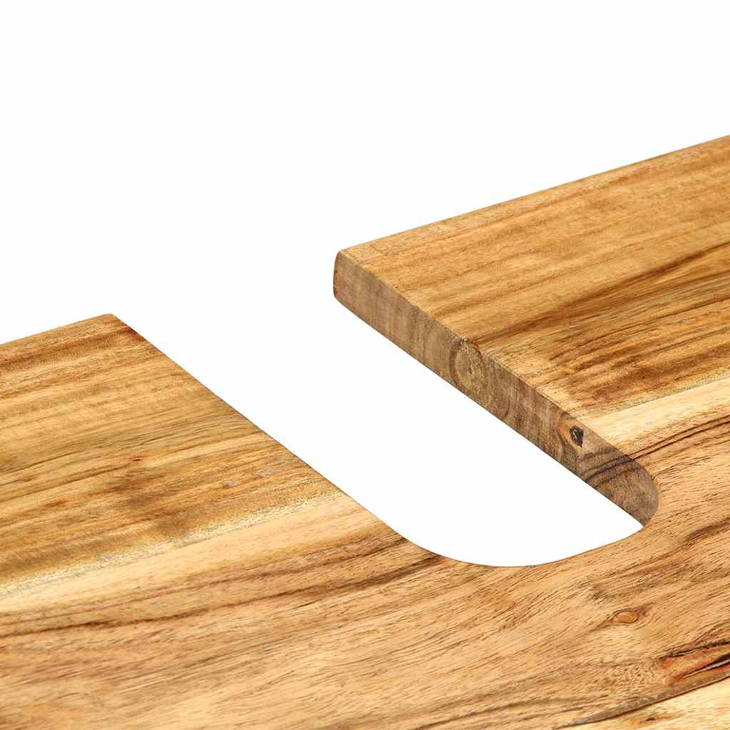 vidaXL Waschbeckenschrank mit Regal Massivholz Akazie 62 x 33 x 58 cm