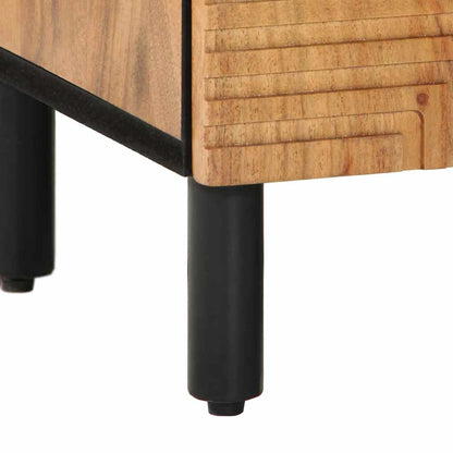 vidaXL Waschbeckenschrank mit Regal Massivholz Akazie 62 x 33 x 58 cm