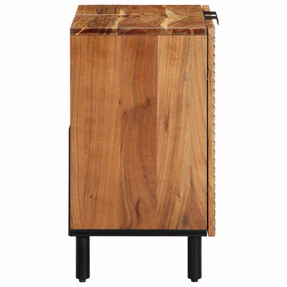 vidaXL Waschbeckenschrank mit Regal Massivholz Akazie 62 x 33 x 58 cm