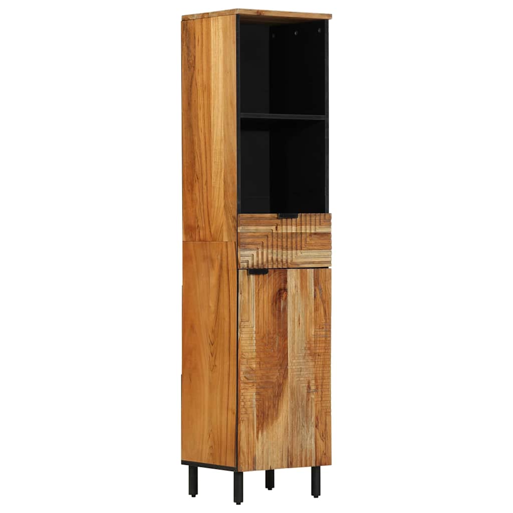 vidaXL Waschbeckenschrank mit Regal Massivholz Akazie 38 x 33 x 160 cm