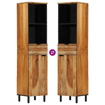 vidaXL Waschbeckenschrank mit Regal Massivholz Akazie 38 x 33 x 160 cm