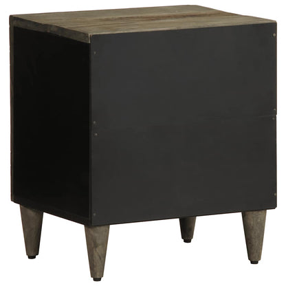 vidaXL Nachttische 2 Stück Hellgrau 40x33x46 cm Massivholz Mango